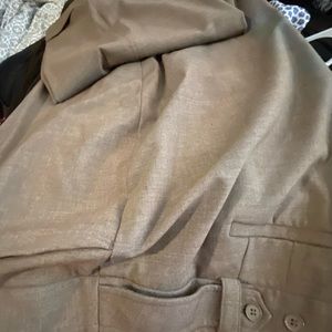 Cuffed Brown Beige Slacks